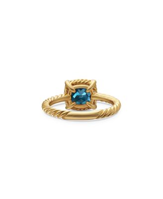 Petite Ch&acirc;telaine&reg; Pav&eacute; Bezel Ring in 18K Yellow Gold with Pink Tourmaline