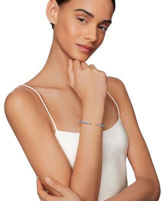 Cable Classics Bracelet with Gold Domes &amp; Diamonds