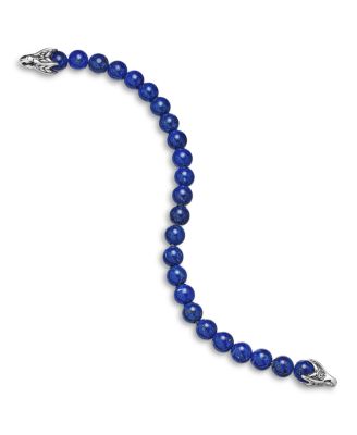 Men's Spiritual Beads Bracelet with Lapis Lazuli, 8mm