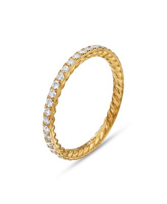 18K Yellow Gold DY Eden Band Ring with Diamonds