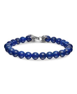 David Yurman - Men's Spiritual Beads Bracelet with Lapis Lazuli, 8mm