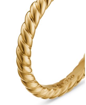 18K Yellow Gold DY Unity Cable Band Ring