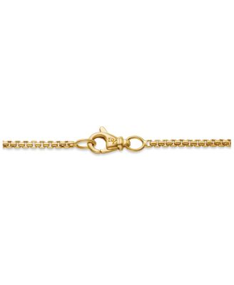 18K Yellow Gold Box Chain Necklace 20", 17mm