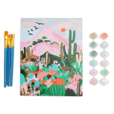Paint Anywhere - Cactus Mini Paint By Numbers Kit