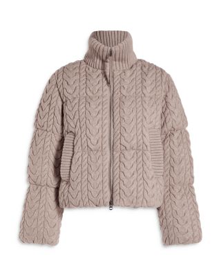 Reggie Cable Knit Puffer Jacket 