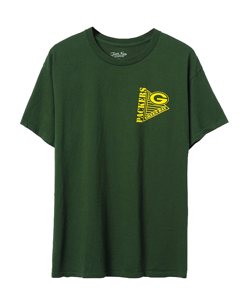 Junk Food Clothing Unisex Nfl Green Bay Packers Drive Tee In Hunter