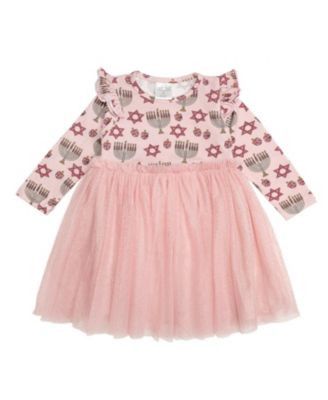 Sweet Wink Girls' Hanukkah Long Sleeve Tutu Dress - Little Kid, Big Kid