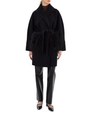 Marie Feather Trim Coat