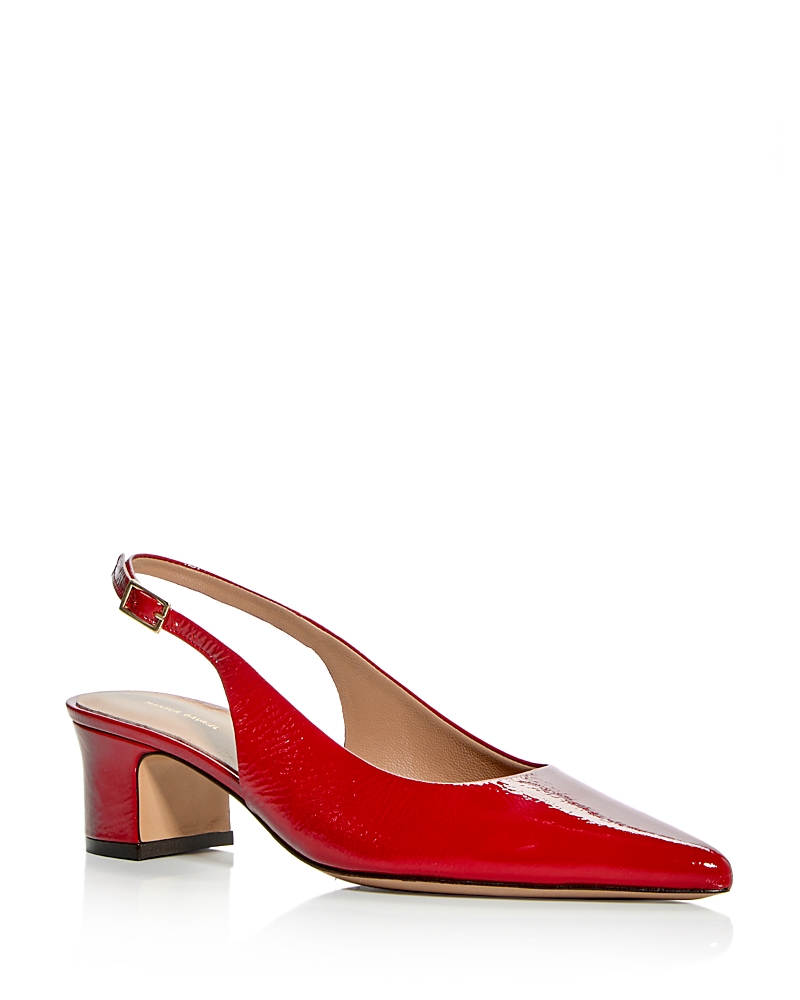 Mansur Gavriel Slingback Heels Poppy In Poppy