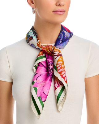 Echo - Magic Garden Silk Square Scarf