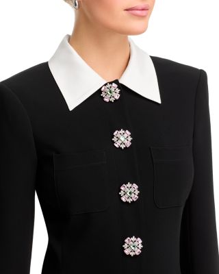 Sheryl Embellished Button Mini Dress