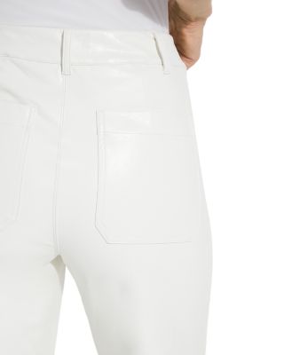 High Rise Faux Leather Cropped Pants