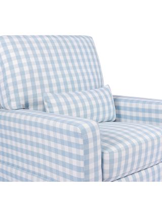 Crawford Pillowback Comfort Swivel Glider in Gingham