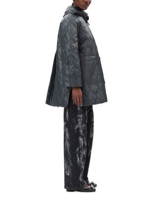 Quilted Tie Neck Coat