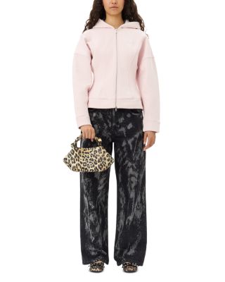 GANNI Fleece Zip Hoodie | Bloomingdale's Women