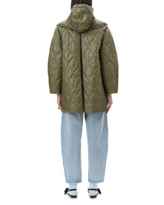 Shiny Quilted Midi Jacket