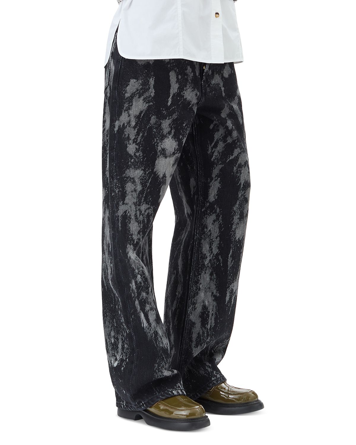 Ganni Izey Heavy Wide Leg Jeans