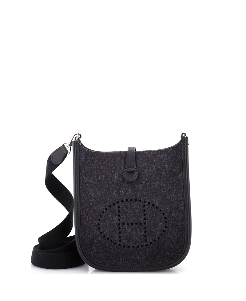 Pre-owned Hermes Hermes Tpm Evelyne Bag Gen Iii Felt In Black