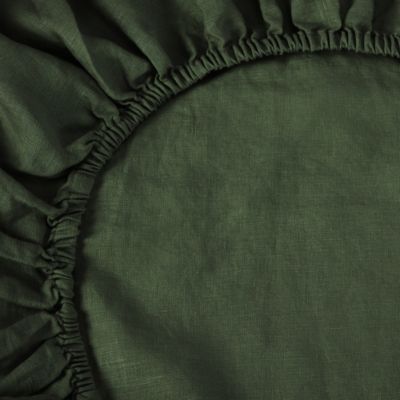 Linen Blend Fitted Sheet, California King
