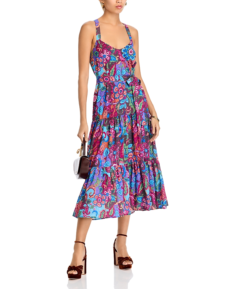 Aqua Belted Midi Dress - Exclusive