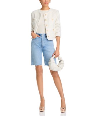 Tweed Collarless Jacket - Exclusive