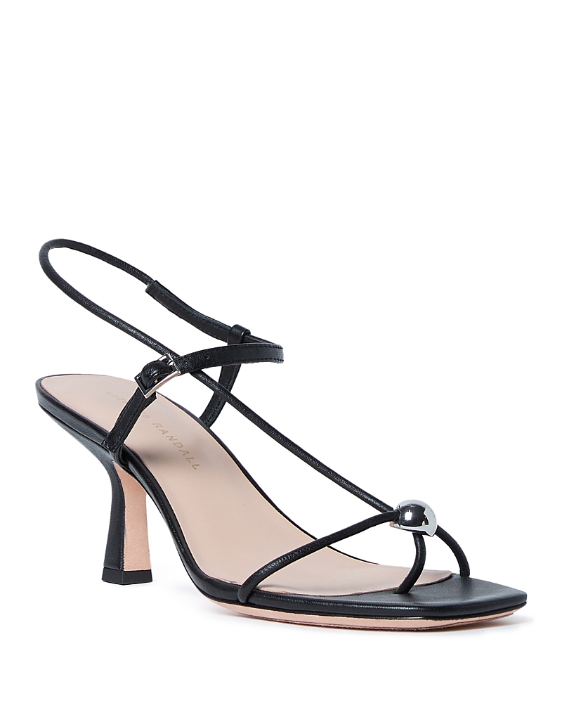 Loeffler Randall Triana Embellished Leather Sandals In Black