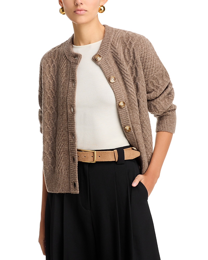 MAJESTIC CABLE KNIT CARDIGAN