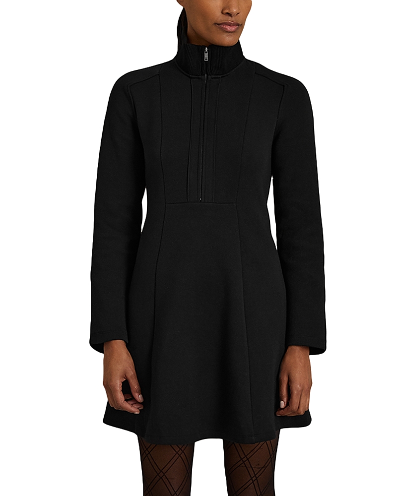 Reiss Krysta Jersey Fit And Flare Dress In Black