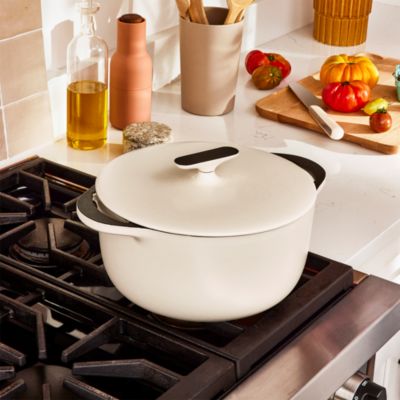 Enameled Cast Iron 6.5 Qt Dutch Oven with Flat Lid
