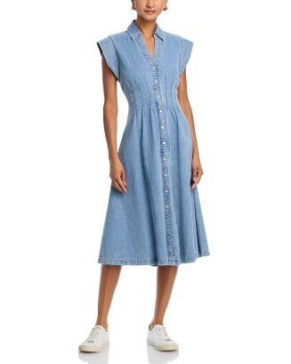 veronica beard dulce denim midi dress VERONICA BEARD DULCE DENIM MIDI DRESS - 2508NV2621826