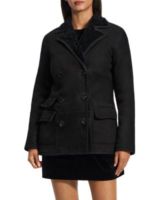 Theory - Reversible Shearling Peacoat