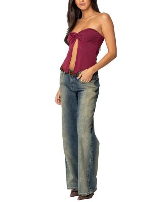 Twisted Split Front Tube Top