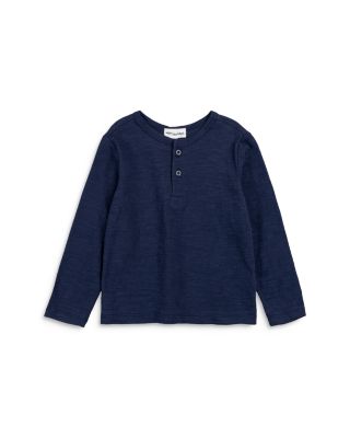 Miles The Label - Boys' Textured Slub Jersey Henley - Little Kid