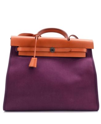 Pre-Owned HERMÈS - 39 Herbag Zip Leather and Toile