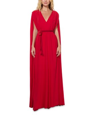 Alice+Olivia★ZENAIDA ケープ付き マキシドレス レッド Alice and Olivia Zenaida Maxi Cape Dress | Bloomingdale's