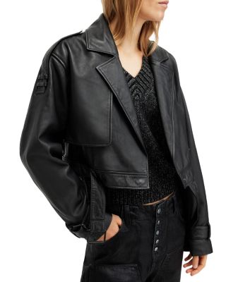 ALLSAINTS - Ophelia Cropped Leather Jacket