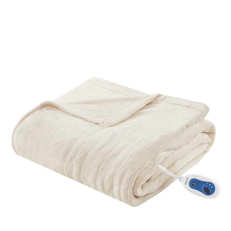 Beautyrest Plush Electric Throw, 60" X 70" In Ivory