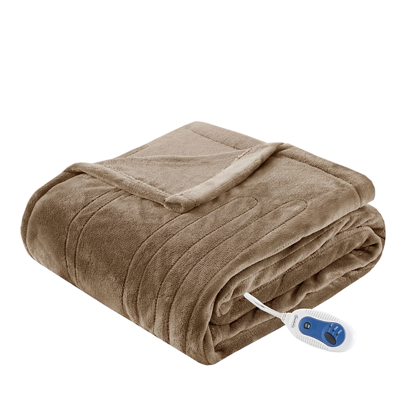 Beautyrest Heated Oversized Throw Blanket In Mink
