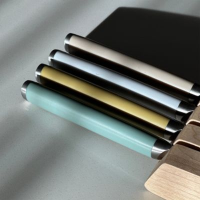 Matte Stainless Steel Set of 4 Table Knives and Holder