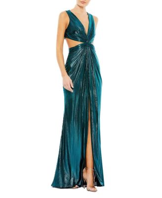 Mac Duggal - Metallic Cut Out Gown