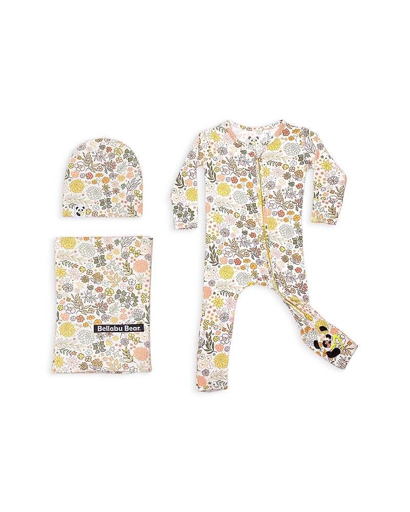Bellabu Bear Unisex Swaddle Shower Set - Baby In Fall Floral