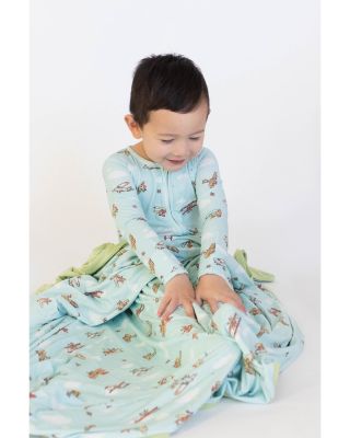 Unisex Vintage Airplanes Convertible Footie - Baby