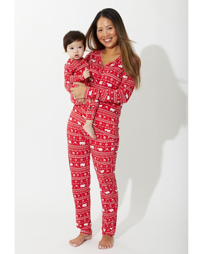 Unisex Polar Isle Red Convertible Footie - Baby