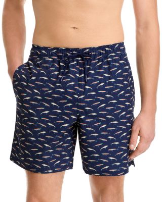 Vineyard Vines - Chappy Lobster Print Regular Fit 7" Swim Trunks