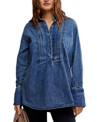 Free People After Hours Denim Top