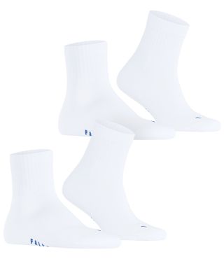 Run Cotton Blend Solid Ribbed Ankle Socks, Pack of 2