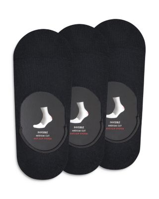 Step Cotton Blend Solid Medium Cut No Show Socks, Pack of 3