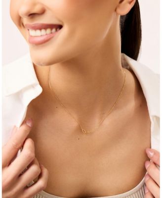  Gold Pendant Twisted Link Necklace