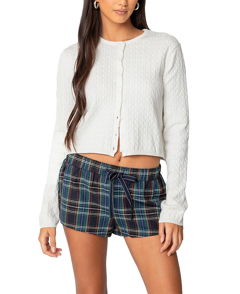 Edikted Crisada Cable Knit Cardigan
