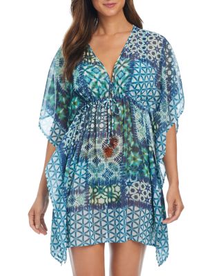 Bleu Rod Beattie - V Neck Caftan Swim Cover-Up